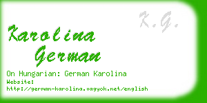 karolina german business card